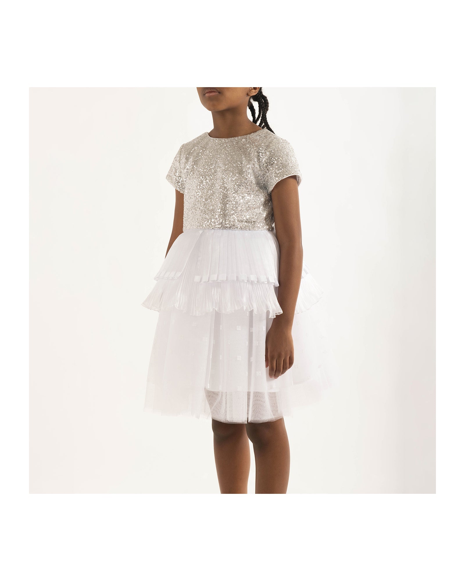 Robe ornée de sequins - Silver
