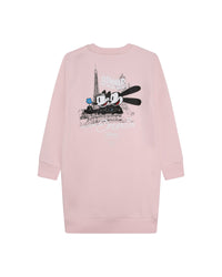 Robe à manches longues en coton - Marshmallow