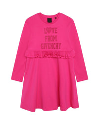 Robe à manches longues en coton - Rose pep's