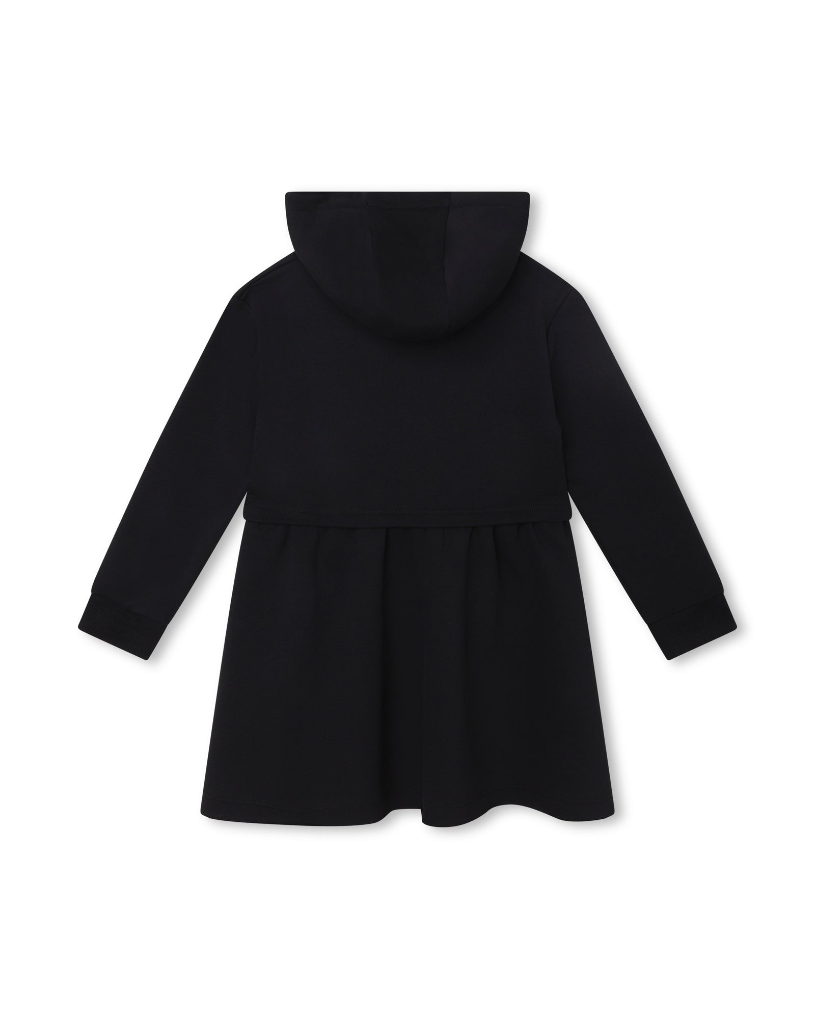 Cotton hoodie dress - Black