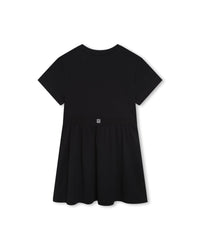 Robe à manches courtes en coton - Black