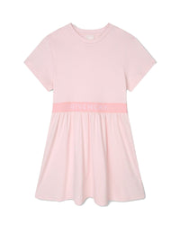 Robe à manches courtes en coton - Marshmallow