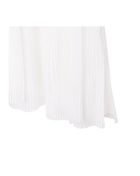 Jupe asymétrique en voile plissée - Offwhite
