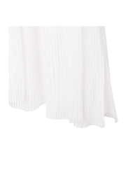 Jupe asymétrique en voile plissée - Offwhite