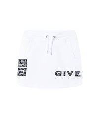 Jupe broderie dentelle - Blanc