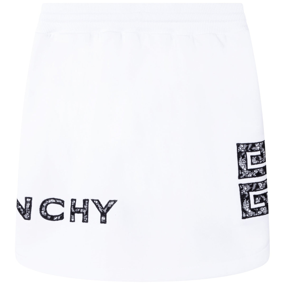 Jupe broderie dentelle - Blanc