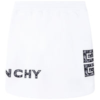 Jupe broderie dentelle en molleton - Blanc