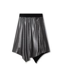 Jupe asymétrique plissée - Silver