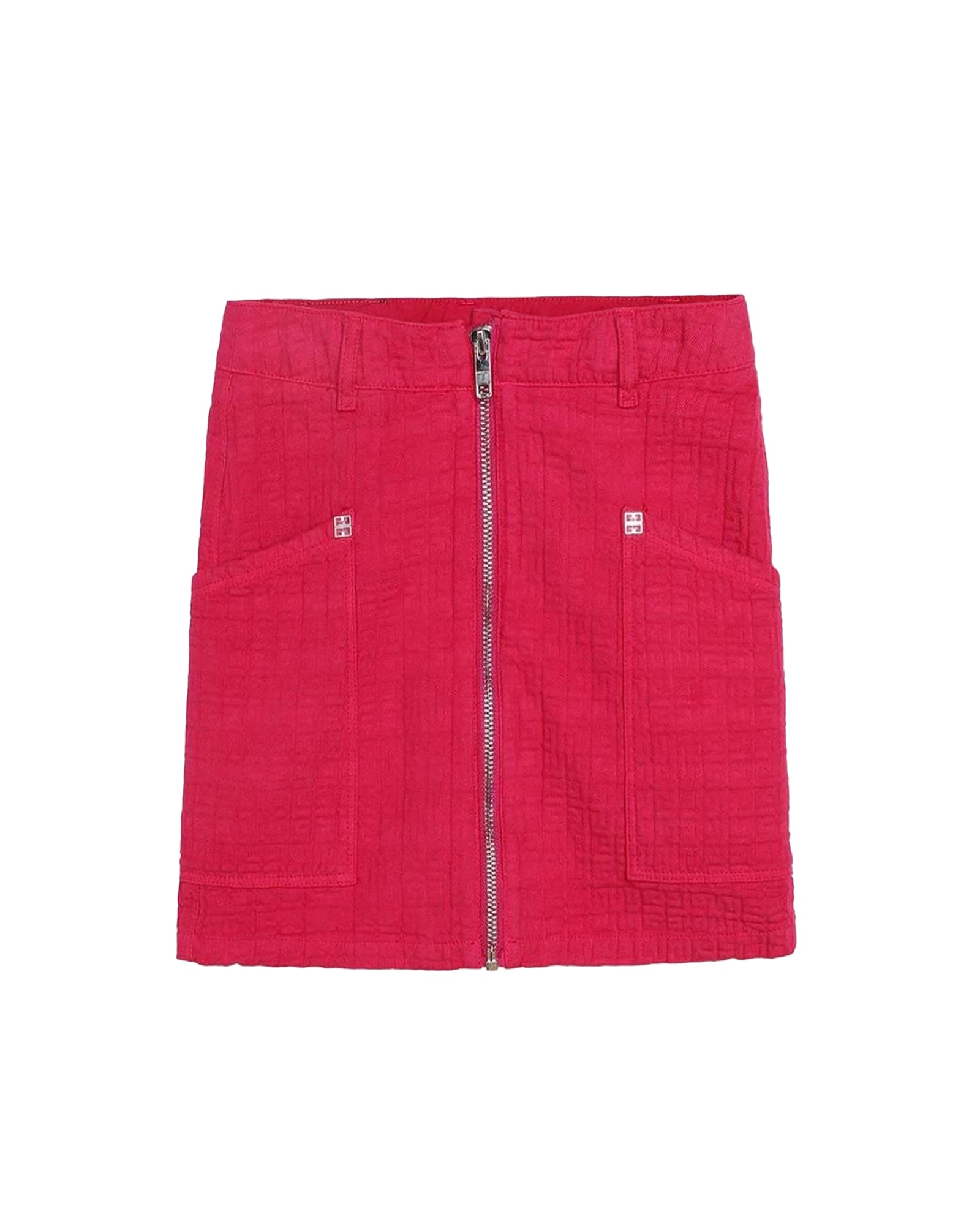 Jupe zippée en coton - Rose Peps