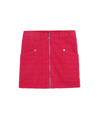 Jupe zippée en coton - Rose Peps