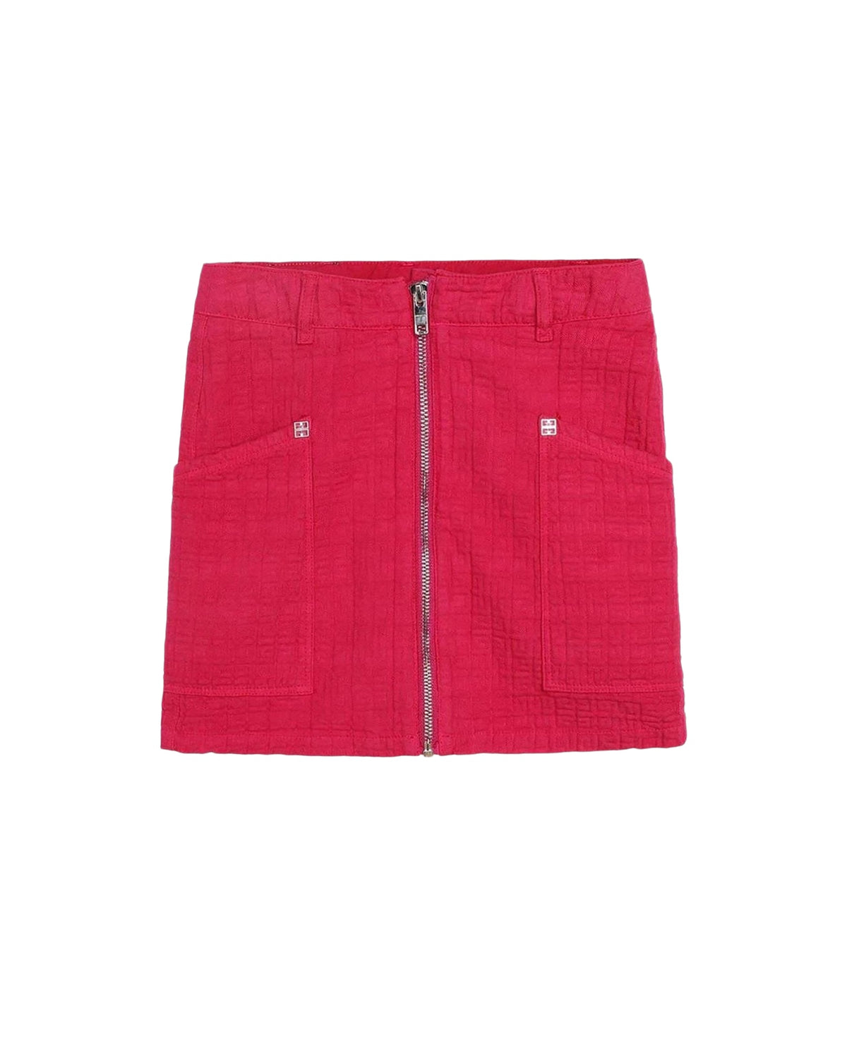 Jupe zippée en coton - Rose Peps