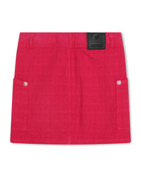 Jupe zippée en coton - Rose peps