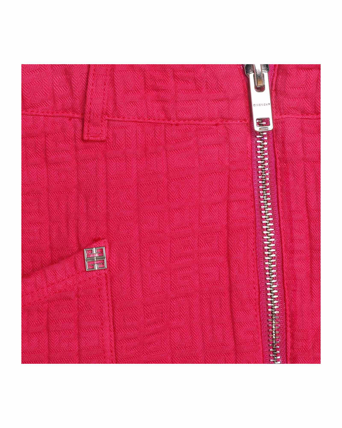 Jupe zippée en coton - Rose Peps