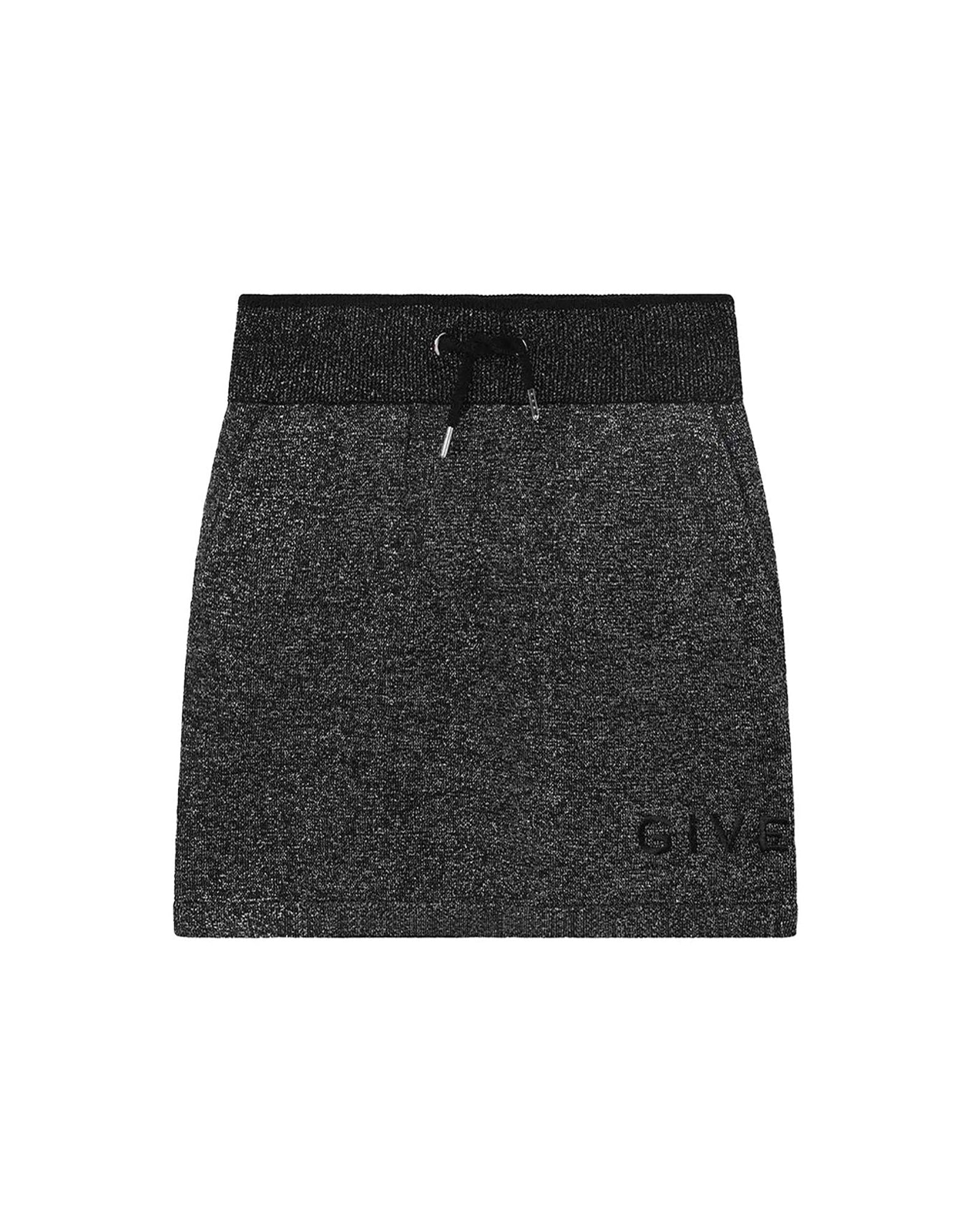 Short cotton skirt - Black