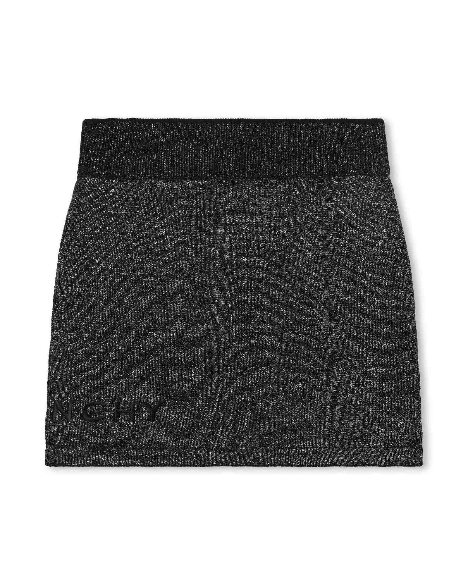 Short cotton skirt - Black