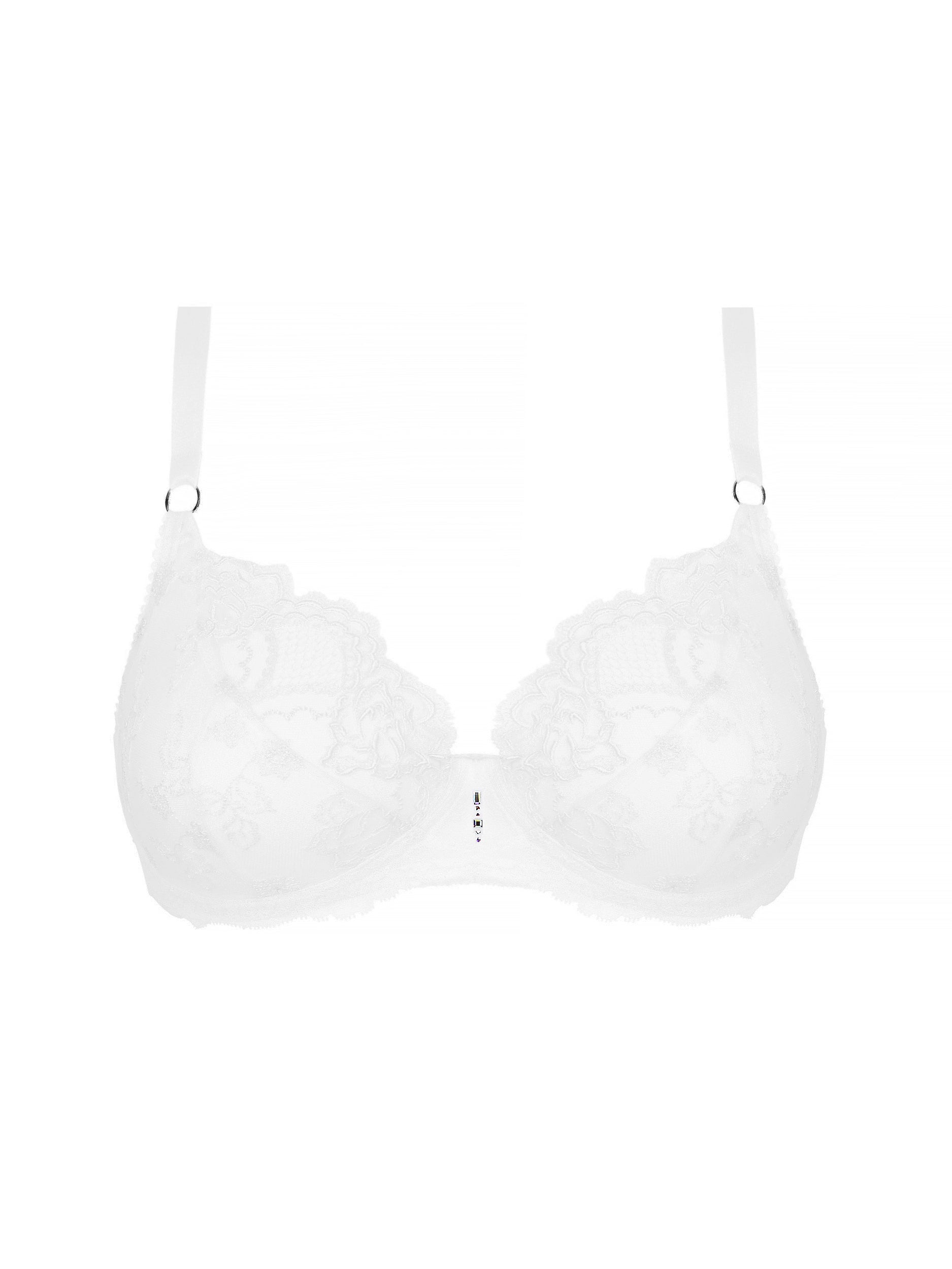 Sublime lace balconnet bra - White