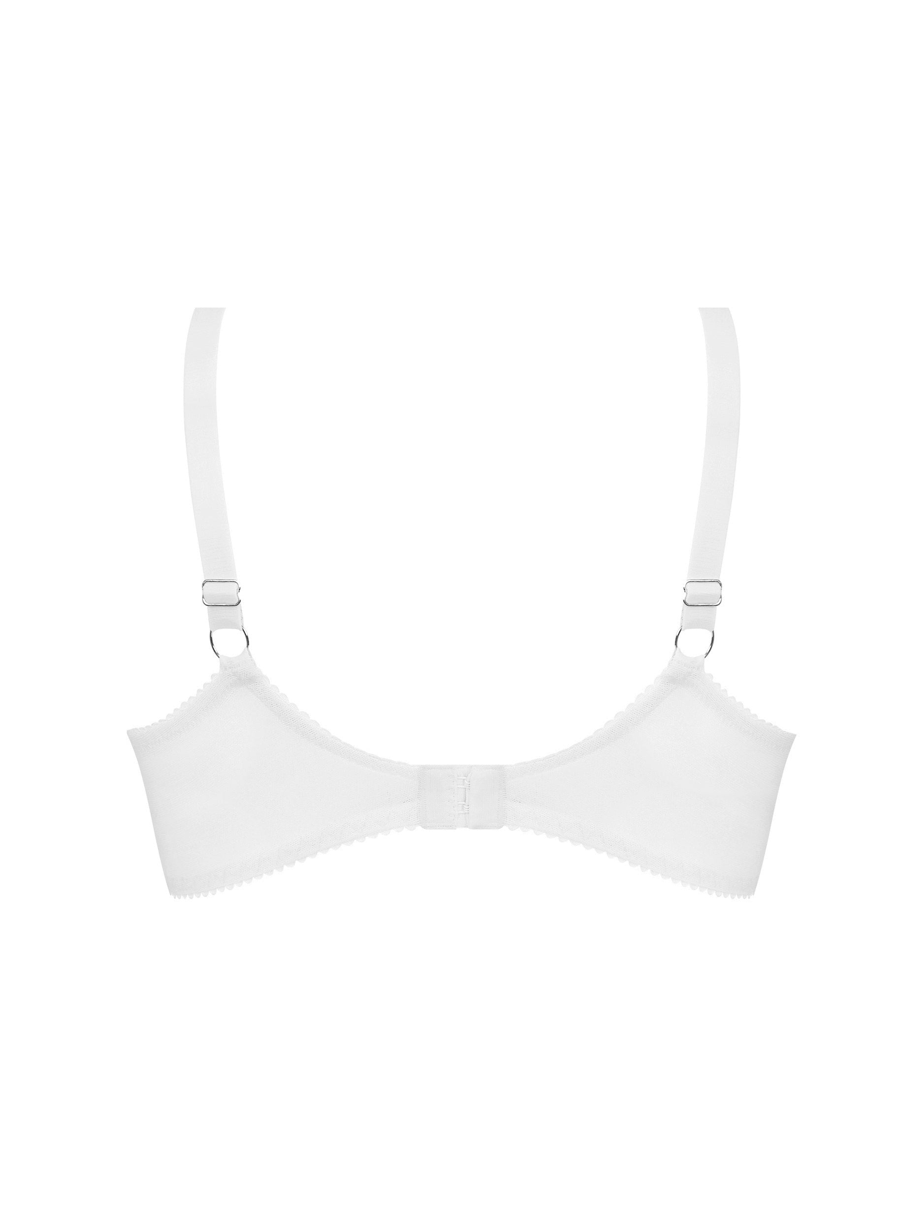 Sublime lace balconnet bra - White