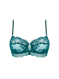 Soutien-gorge balconnet Sublime en dentelle - Vert Princesse