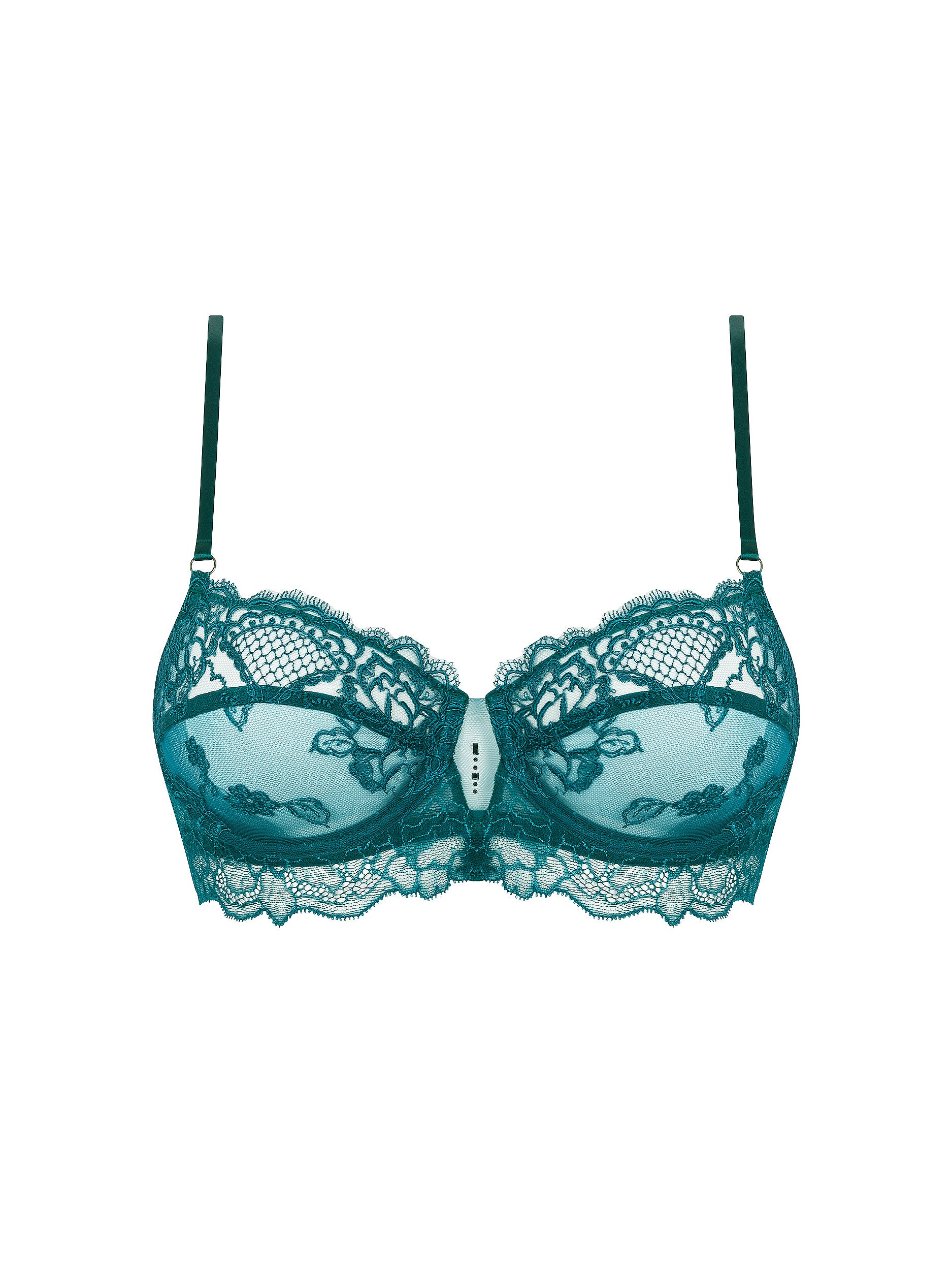 Soutien-gorge balconnet Sublime en dentelle - Vert Princesse