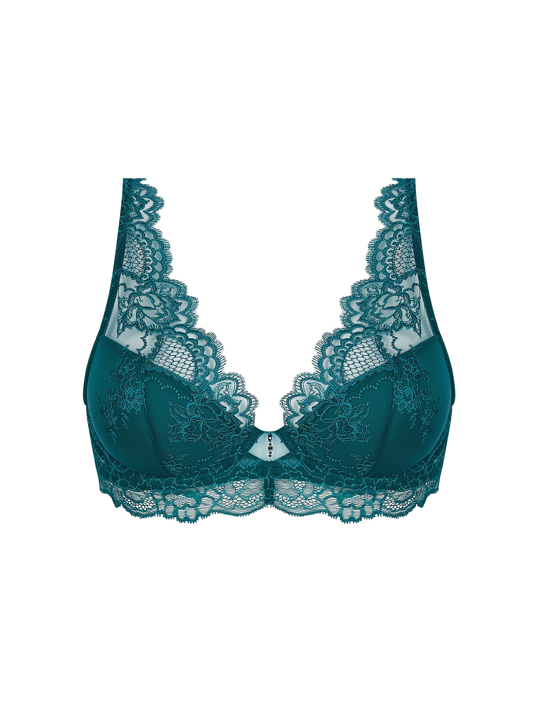 Soutien-gorge triangle Sublime en dentelle - Vert Princesse