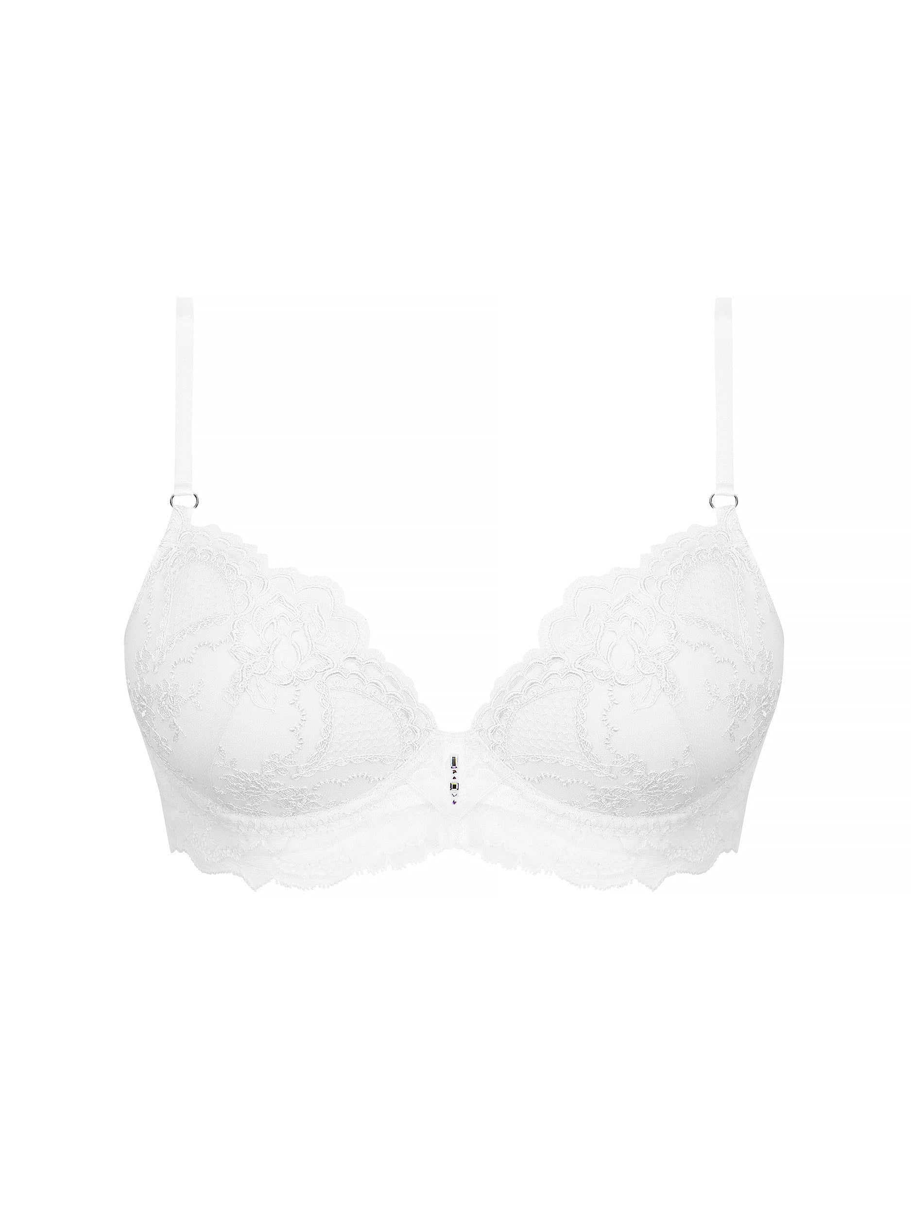 Sublime lace triangle bra - White