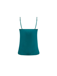 Caraco Sublime en dentelle en soie - Vert Princesse