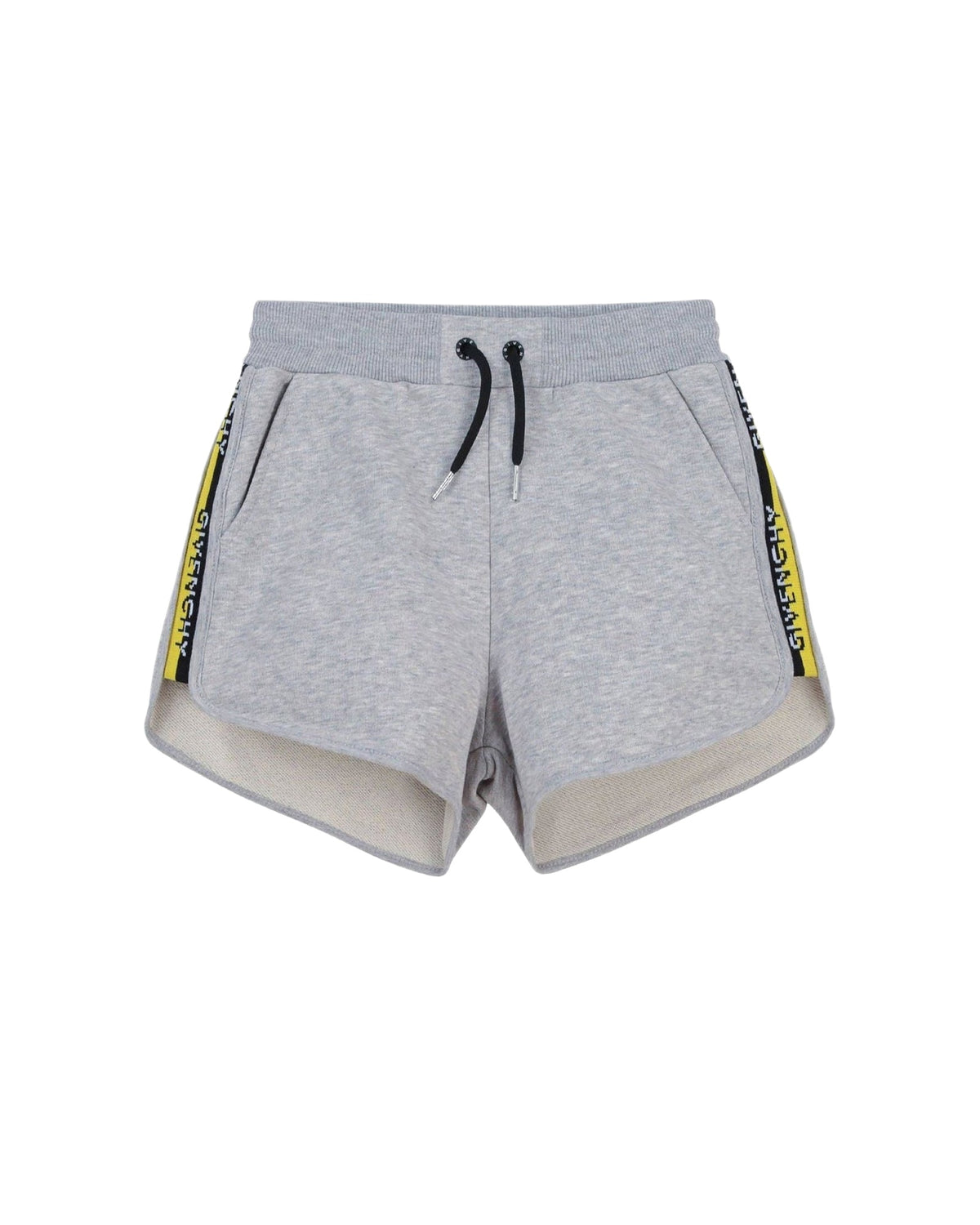 Short bande logo en molleton - Gris Chine