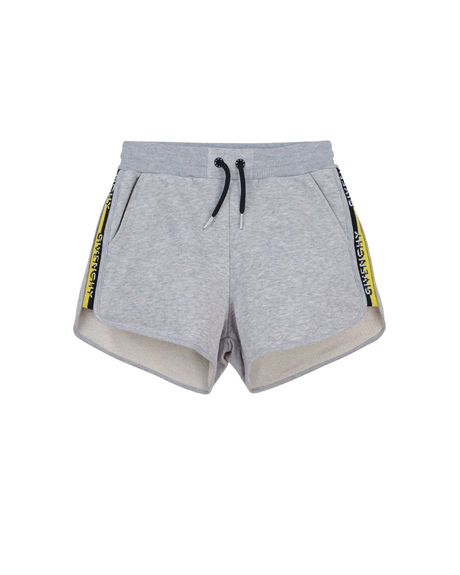 Short bande logo en molleton - Gris Chiné