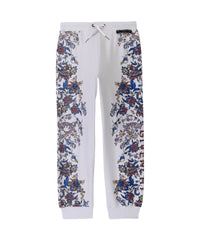 Jogging à fleurs - Blanc