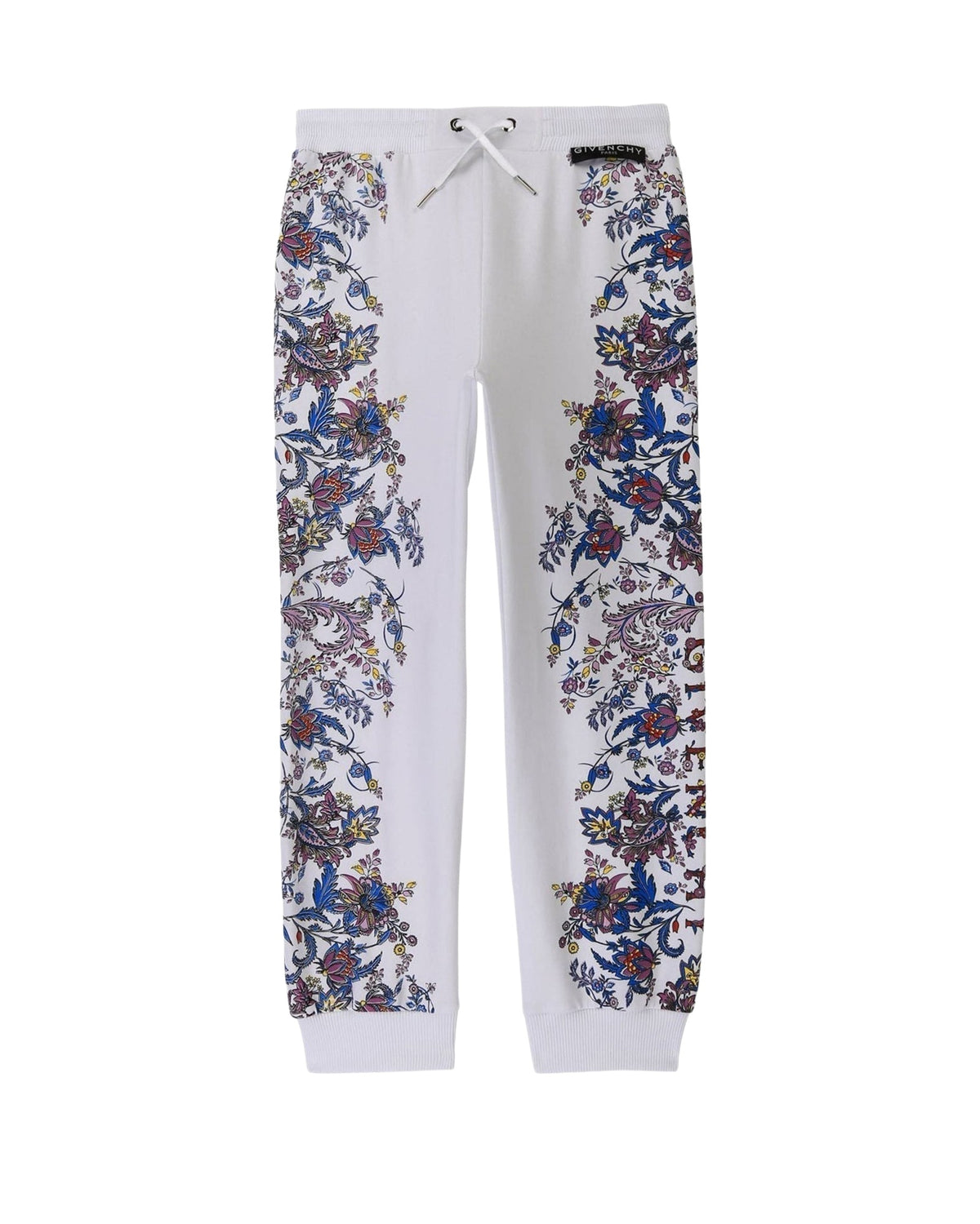 Jogging à fleurs - Blanc