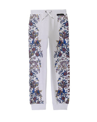 Pantalon à taille élastiquée en coton - Blanc