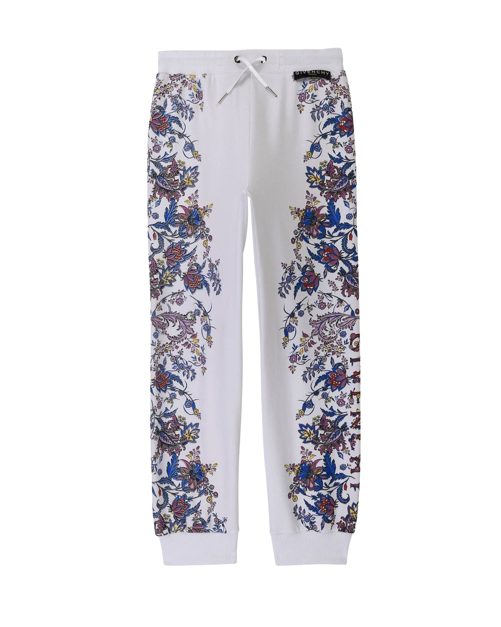 Pantalon à taille élastiquée en coton - Blanc