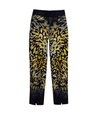 Pantalon en coton non gratté à imprimé Animal - Black