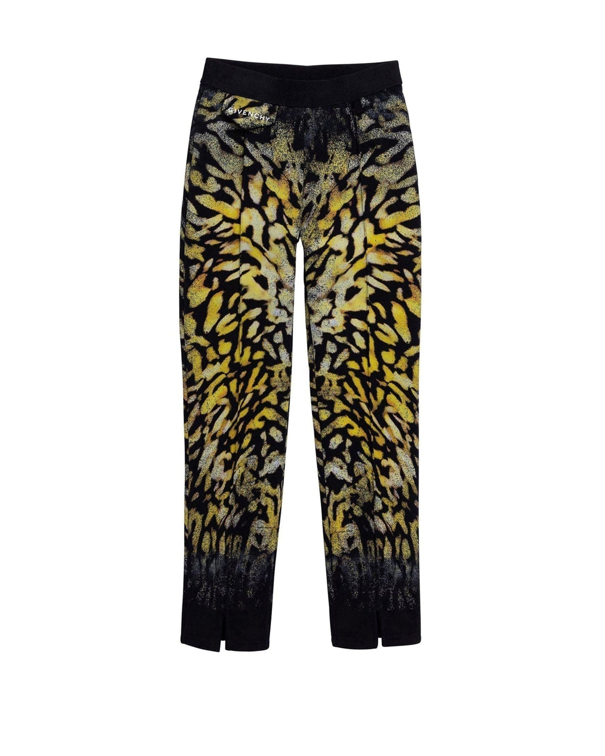 Pantalon en coton non gratté à imprimé Animal - Black