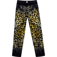 Pantalon en coton non gratté à imprimé Animal - Black