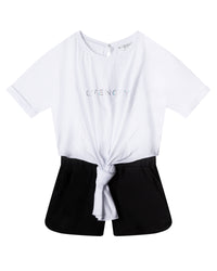 Combinaison à taille élastiquée - Noir Blanc