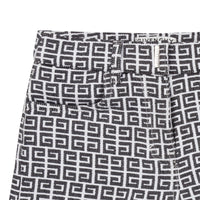 Short jacquard ceinturé - Noir blanc