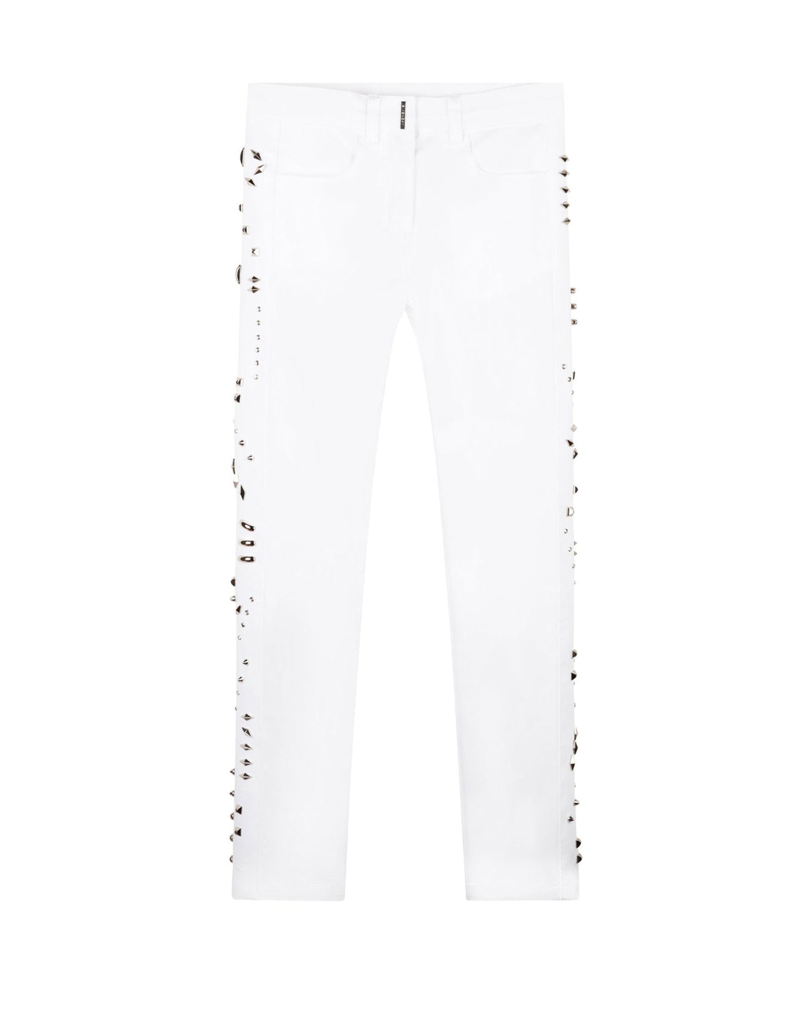 Trousers with studs - White