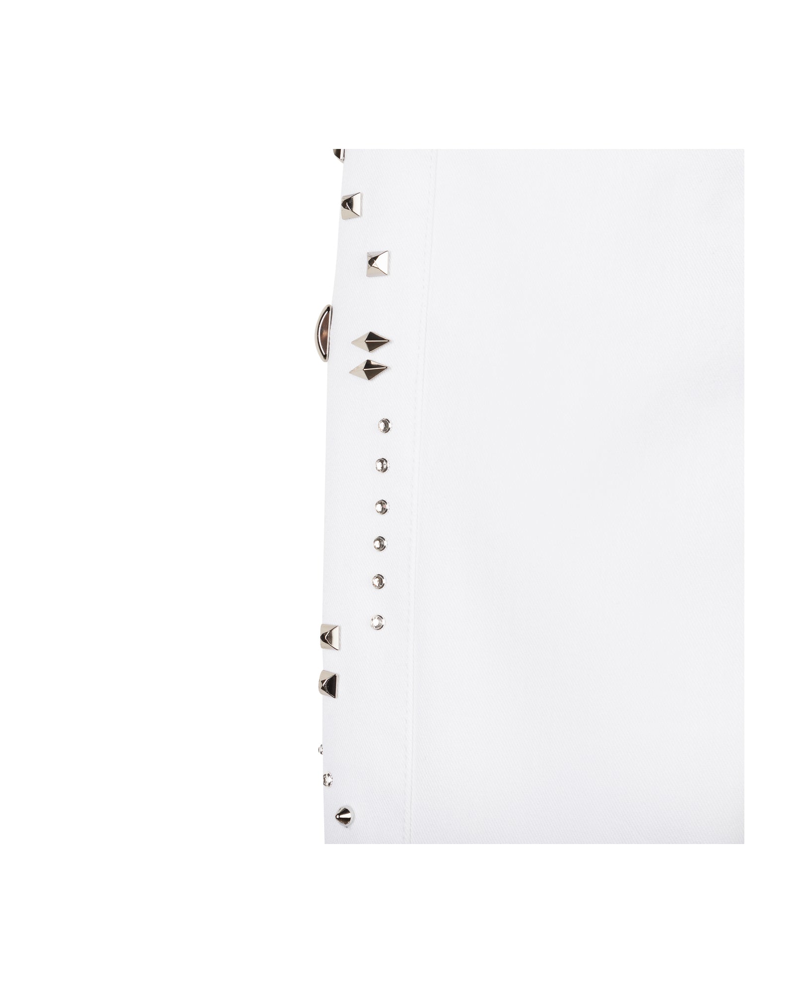 Trousers with studs - White