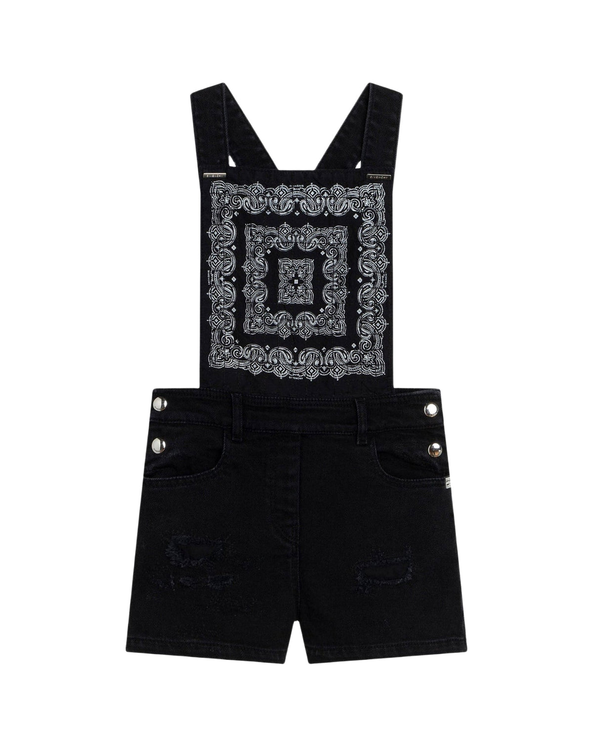 Salopette bi-matière matelassée - Denim Black