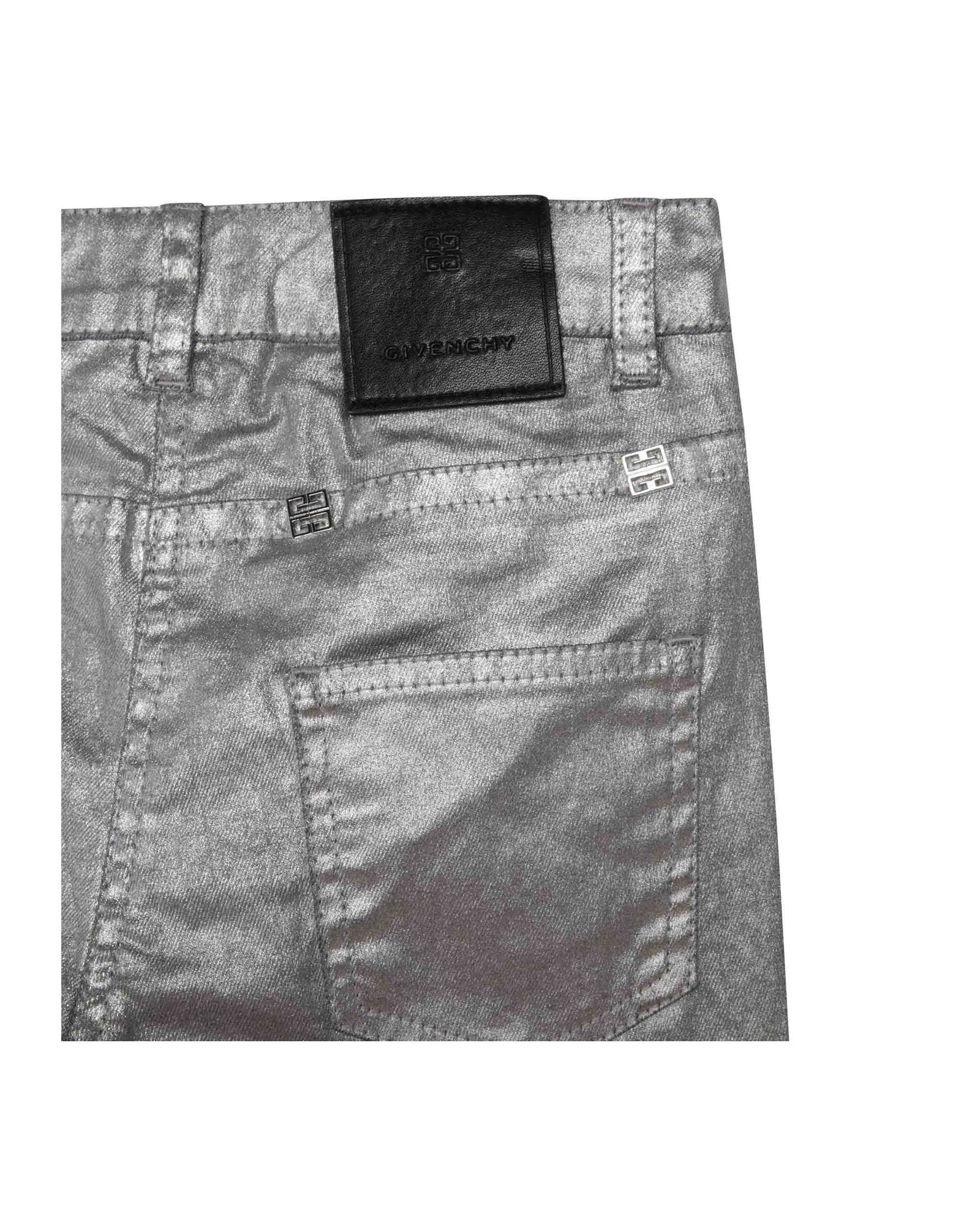 Pantalon en denim pailleté - Silver
