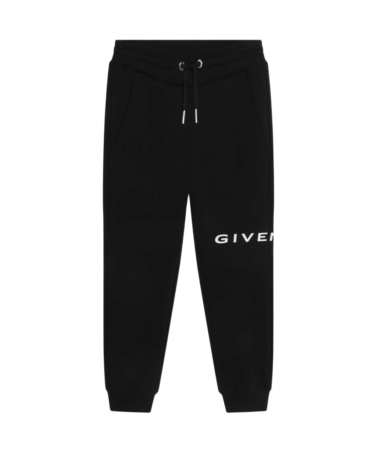 Pantalon taille élastiquée en molleton - Black