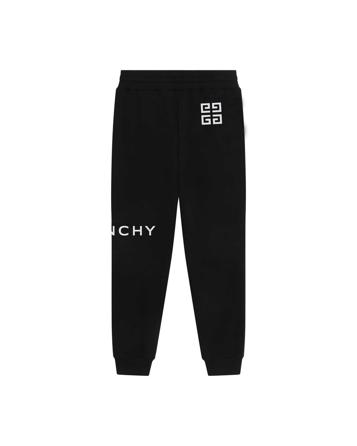 Pantalon taille élastiquée en molleton - Black
