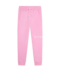 Pantalon liens de serrage en molleton - Rose friandise