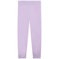 Pantalon molleton avec détails bandes dentelle - Mauve