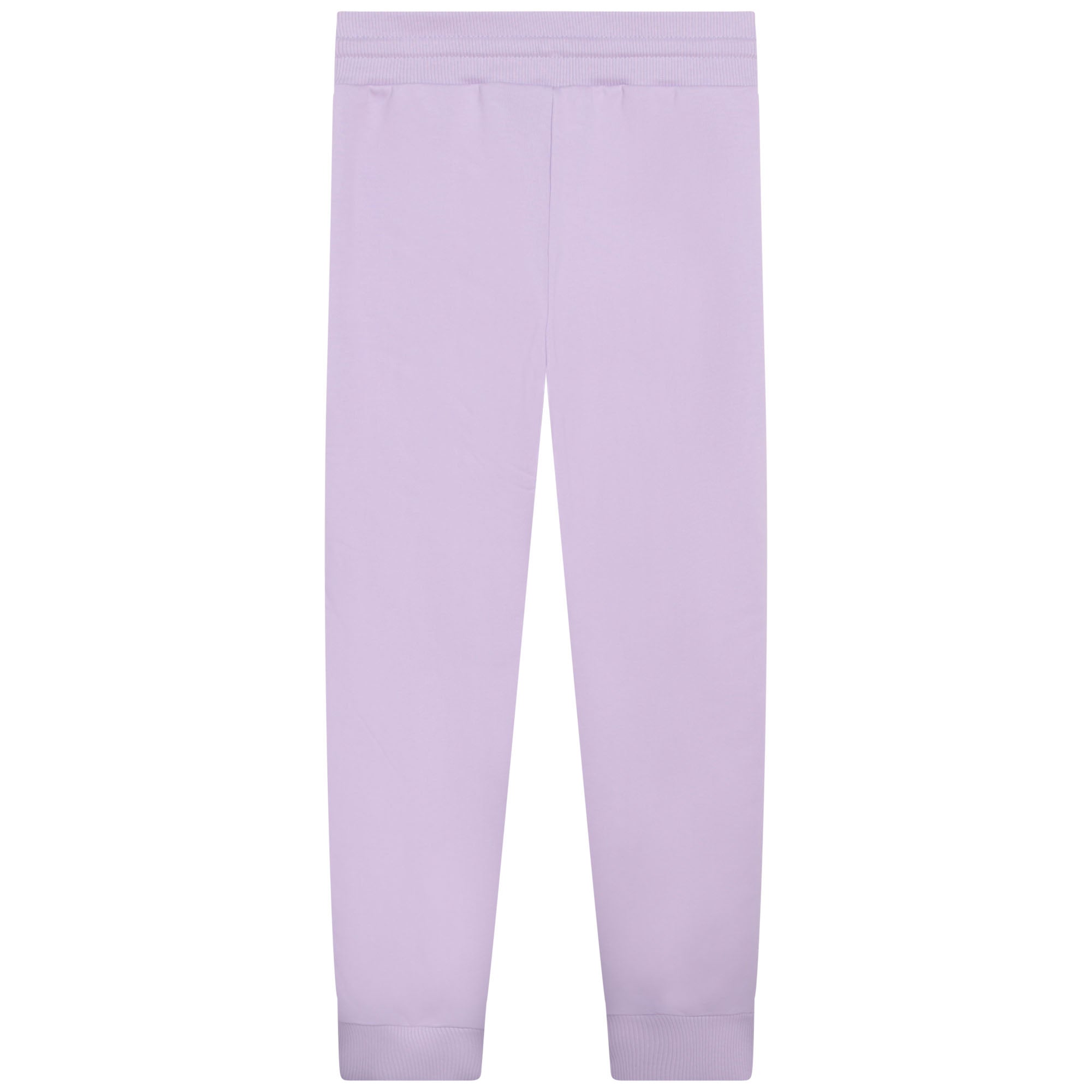 Pantalon molleton avec détails bandes dentelle - Mauve