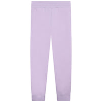 Pantalon molleton avec détails bandes dentelle - Mauve