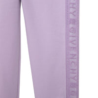 Pantalon molleton avec détails bandes dentelle - Mauve