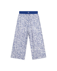 Pantalon évasé à motif zébra en coton - Unique