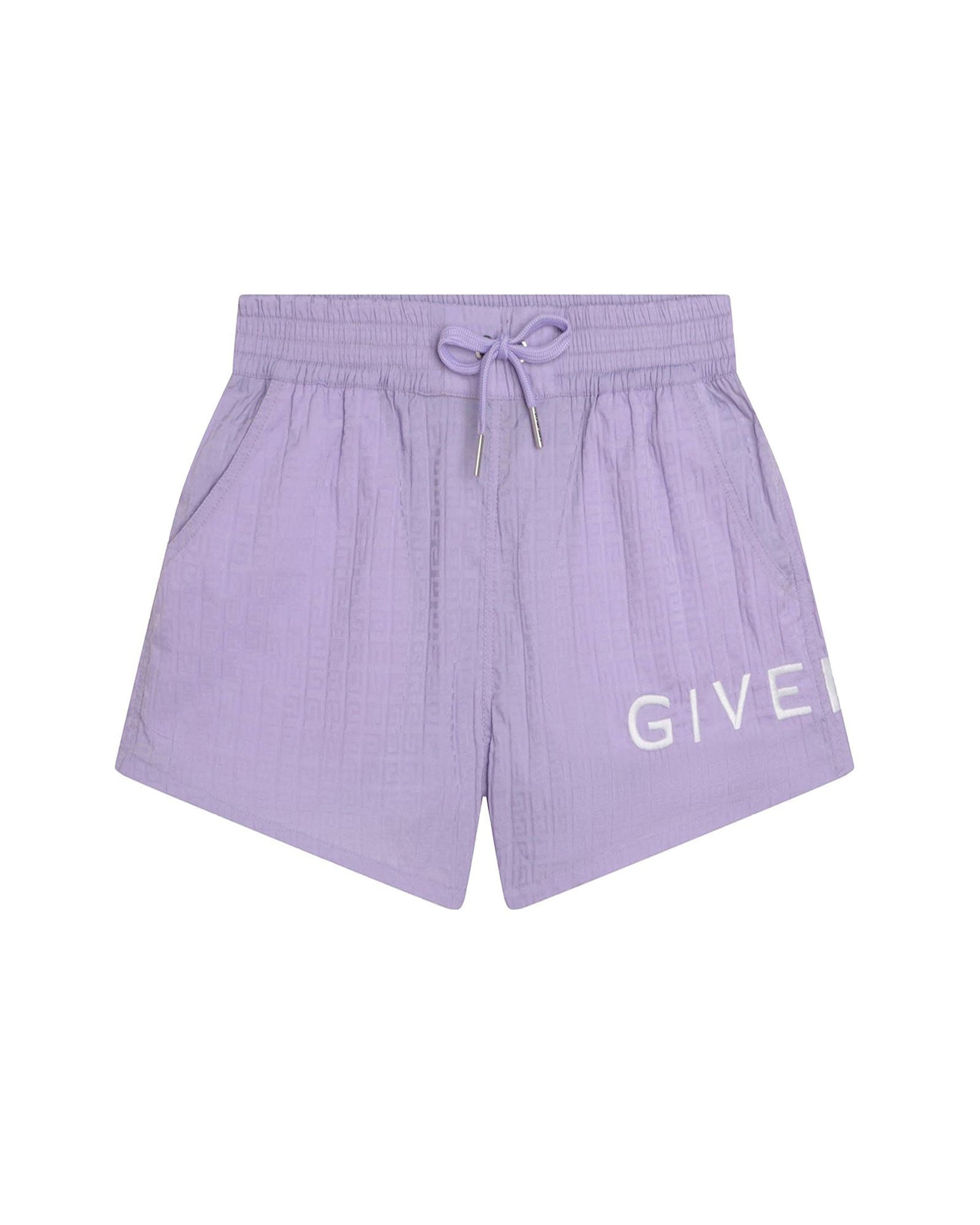 Short à taille élastiquée - Mauve